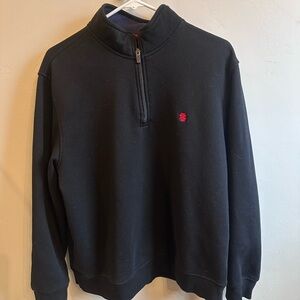 IZOD Black Quarter-Zip Pullover - Size Medium